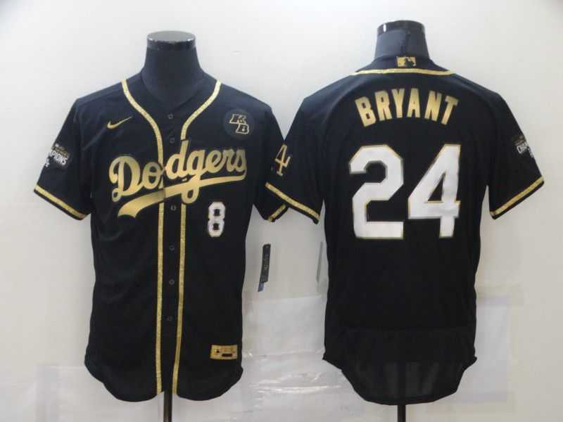 Men Los Angeles Dodgers 24 Bryant Black Elite Nike MLB Jerseys